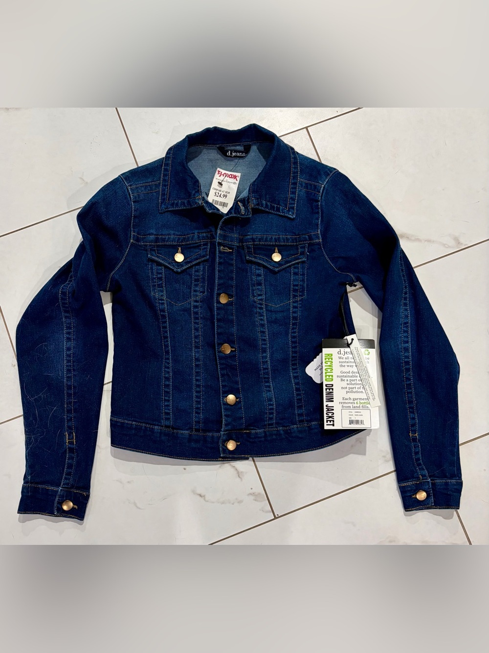 d. jeans Dark Blue Denim Jacket NWT
